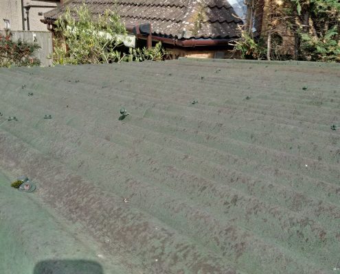 Before: Garage Flat Felt Roofing - New Haw, Surrey 001