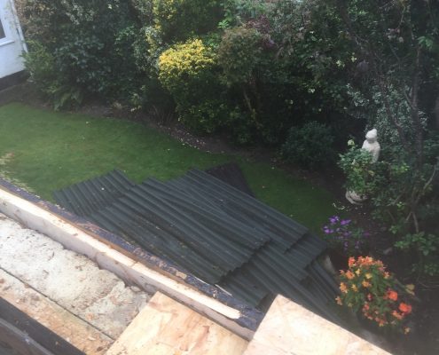 Before: Garage Flat Felt Roofing - New Haw, Surrey 003