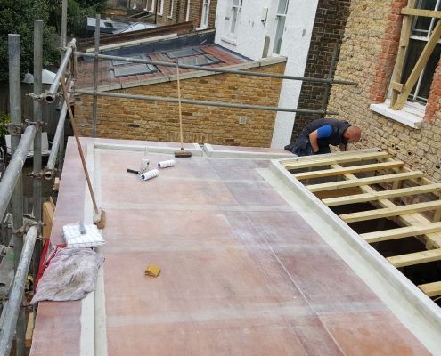 New Build GRP Fibreglass Roof 34 West Park Road, Richmond 7