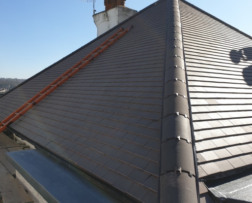 Tiled Roof Side View