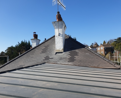 Tiled Roof and Chimney