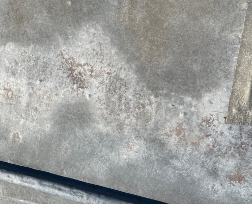 Underside of Old Lead Roof Panel