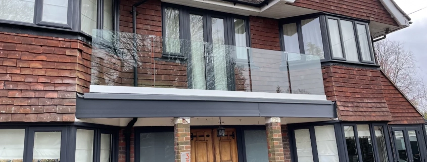 New Glass Balustrade at Front of Home